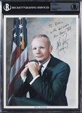 Neil Armstrong NASA "best wishes from Gemini VIII" Signed 8x10 Photo BAS Slabbed