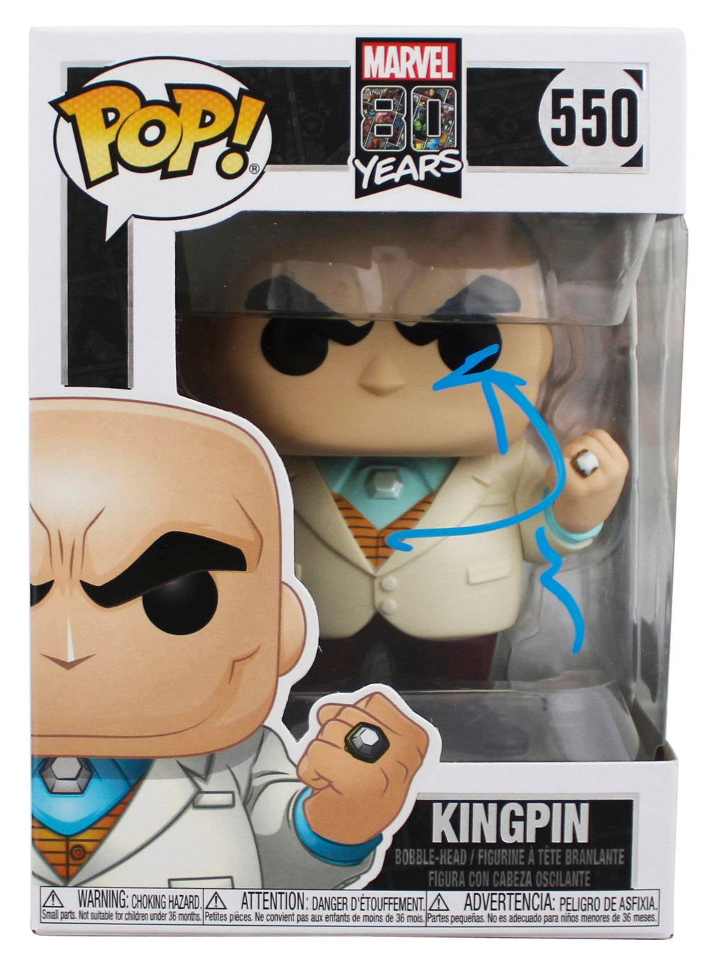 Vincent D'Onofrio Echo Signed Kingpin #550 Funko Pop Vinyl Figure BAS #BL69286
