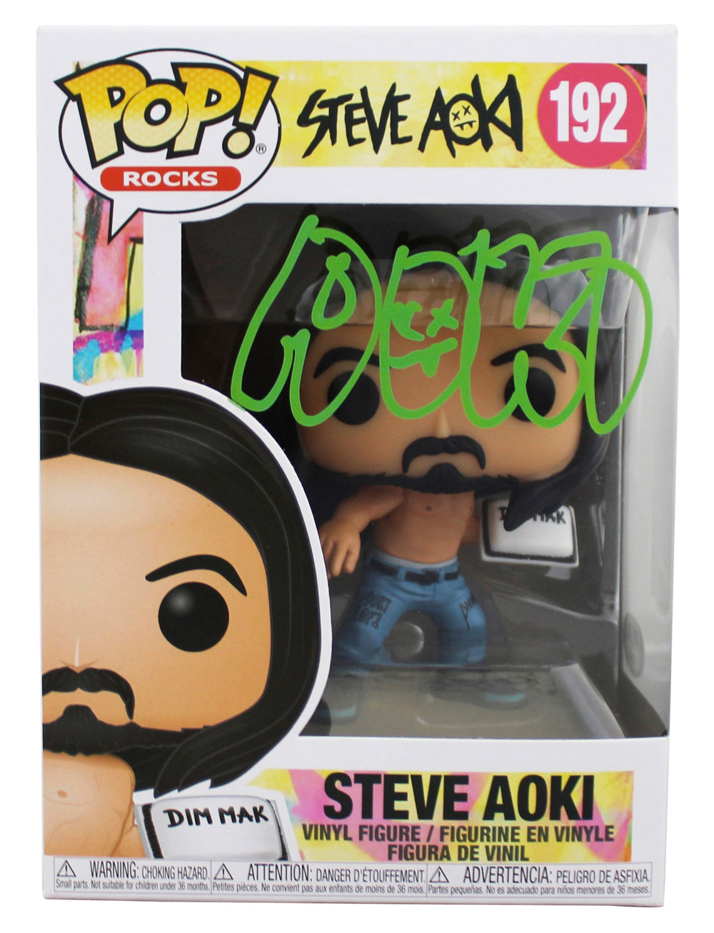 Steve Aoki Signed Steve Aoki #192 Funko Pop Vinyl Figure PSA/DNA #AJ38412