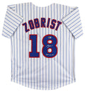 Ben Zobrist "16 WS MVP" Authentic Signed White Pinstripe Pro Style Jersey BAS