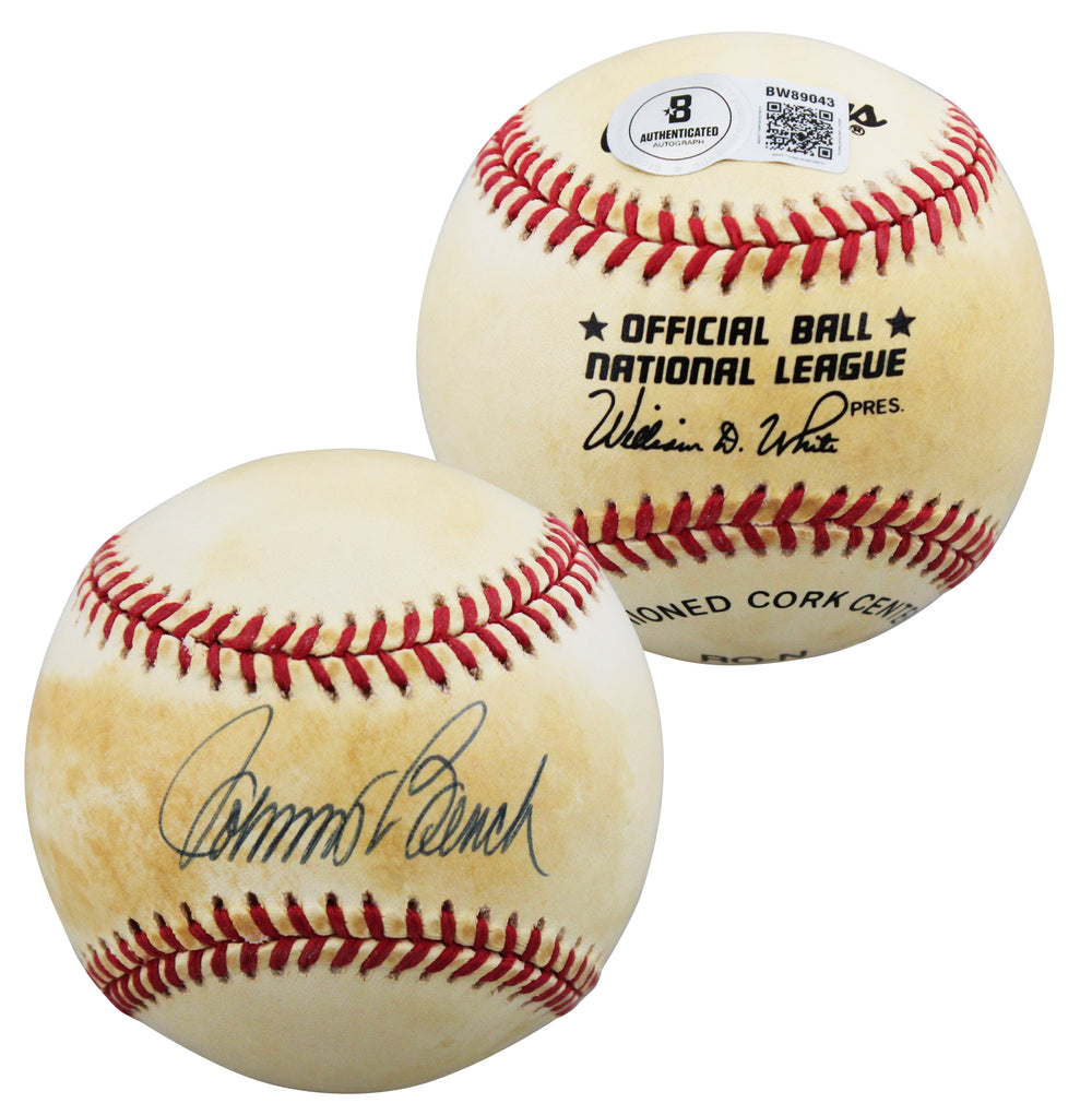 Reds Johnny Bench Authentic Signed William White ONL Baseball BAS #BW89043