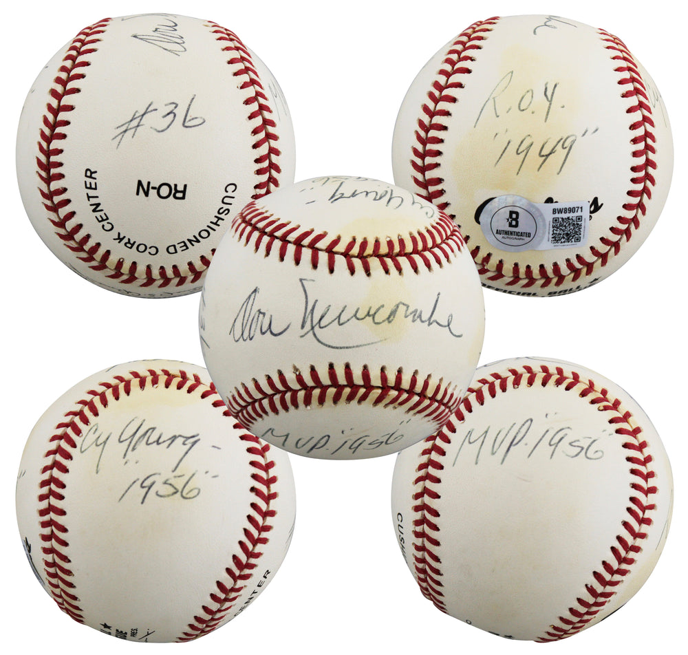 Dodgers Don Newcombe "Career Stat" Signed Coleman ONL Baseball BAS #BW89071