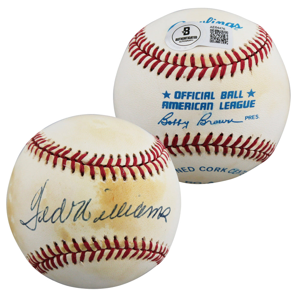 Red Sox Ted Williams Authentic Signed Bobby Brown OAL Baseball BAS #AE64476