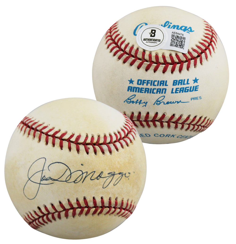 Yankees Joe DiMaggio Authentic Signed Bobby Brown OAL Baseball BAS #AE64478