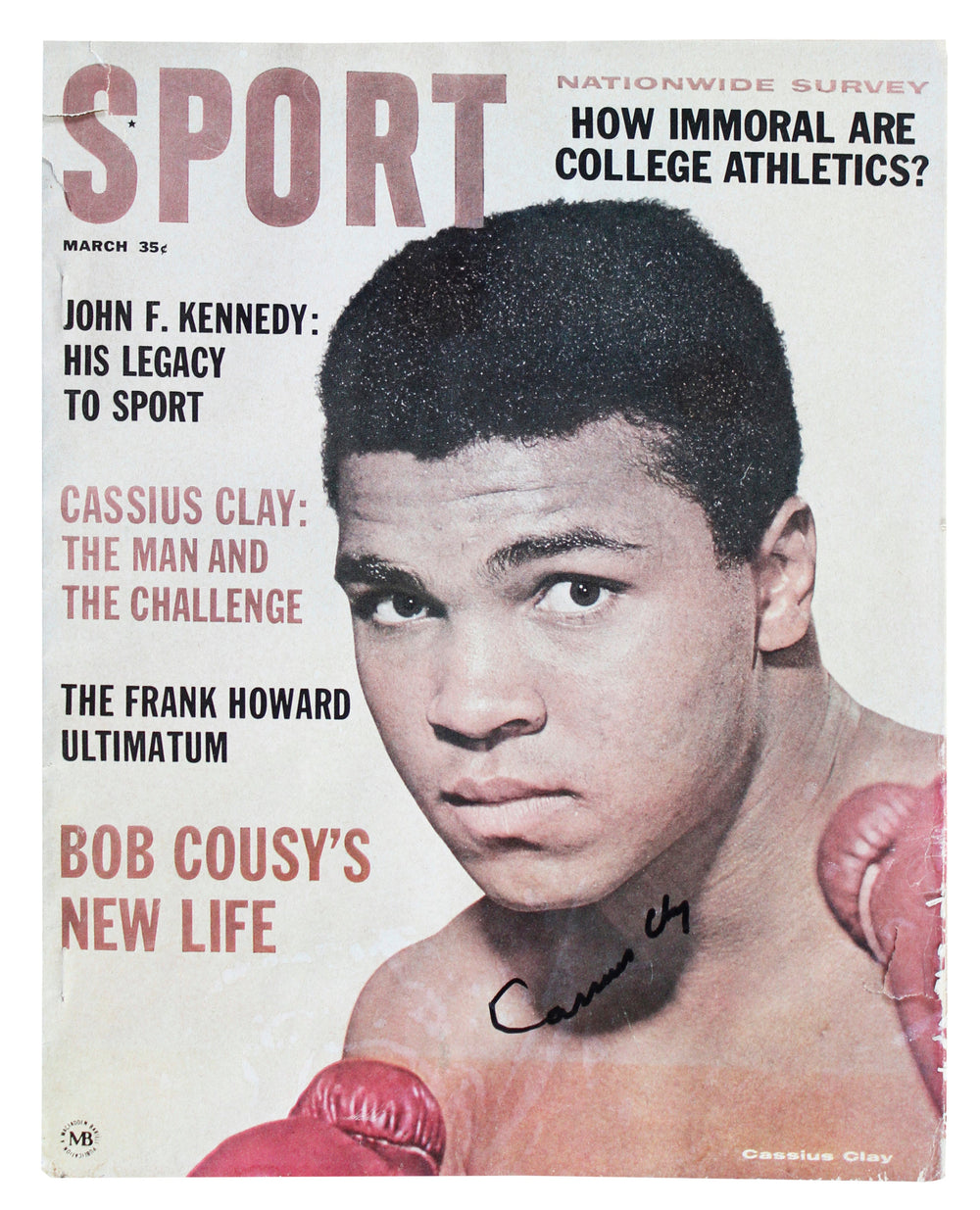 Muhammad Ali "Cassius Clay" Signed March 1964 Sport Magazine BAS LOA #AE64534