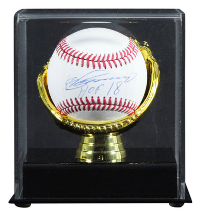 Angels Vladimir Guerrero "HOF 18" Signed Robert Manfred OML Baseball W/ Case BAS