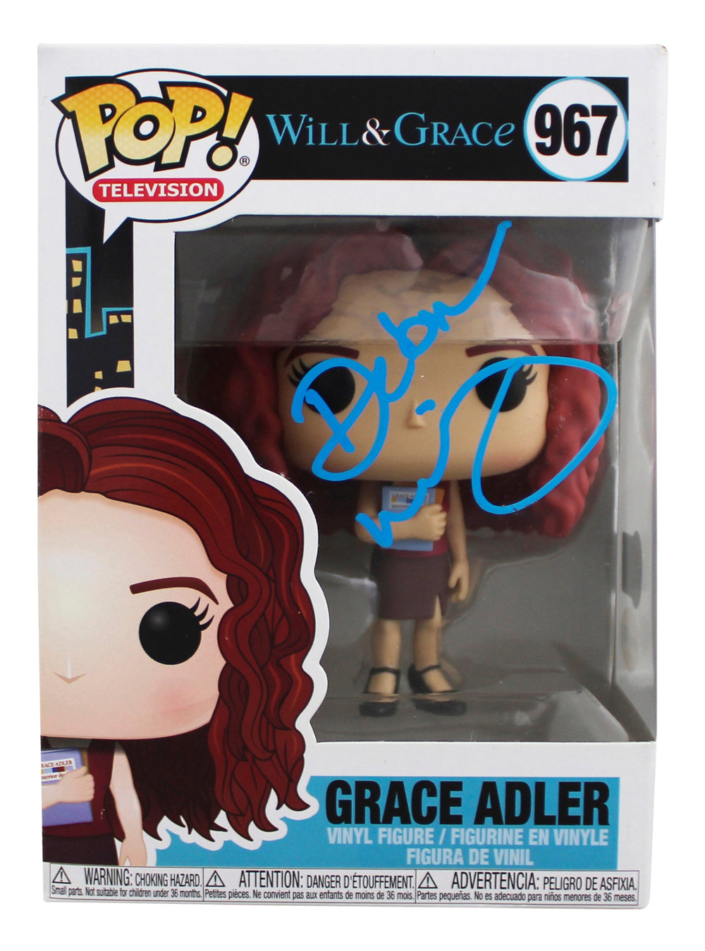Debra Messing Will & Grace Signed Grace Adler #967 Funko Pop Figure BAS #BW89034