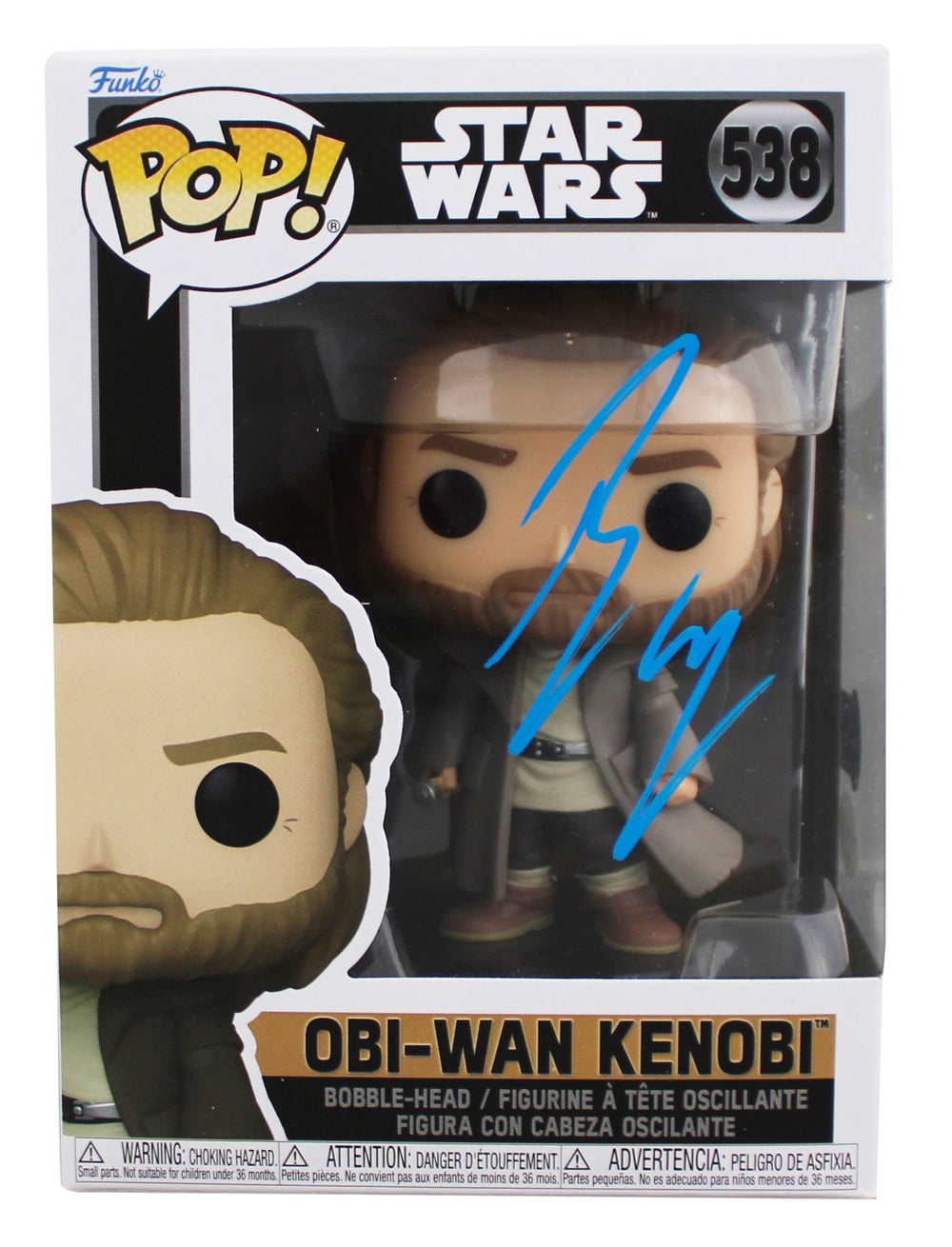 Ewan McGregor Star Wars Signed Obi-Wan Kenobi #538 Funko Pop Figure BAS #BW89035