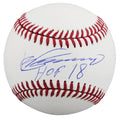 Angels Vladimir Guerrero "HOF 18" Signed Robert Manfred OML Baseball W/ Case BAS