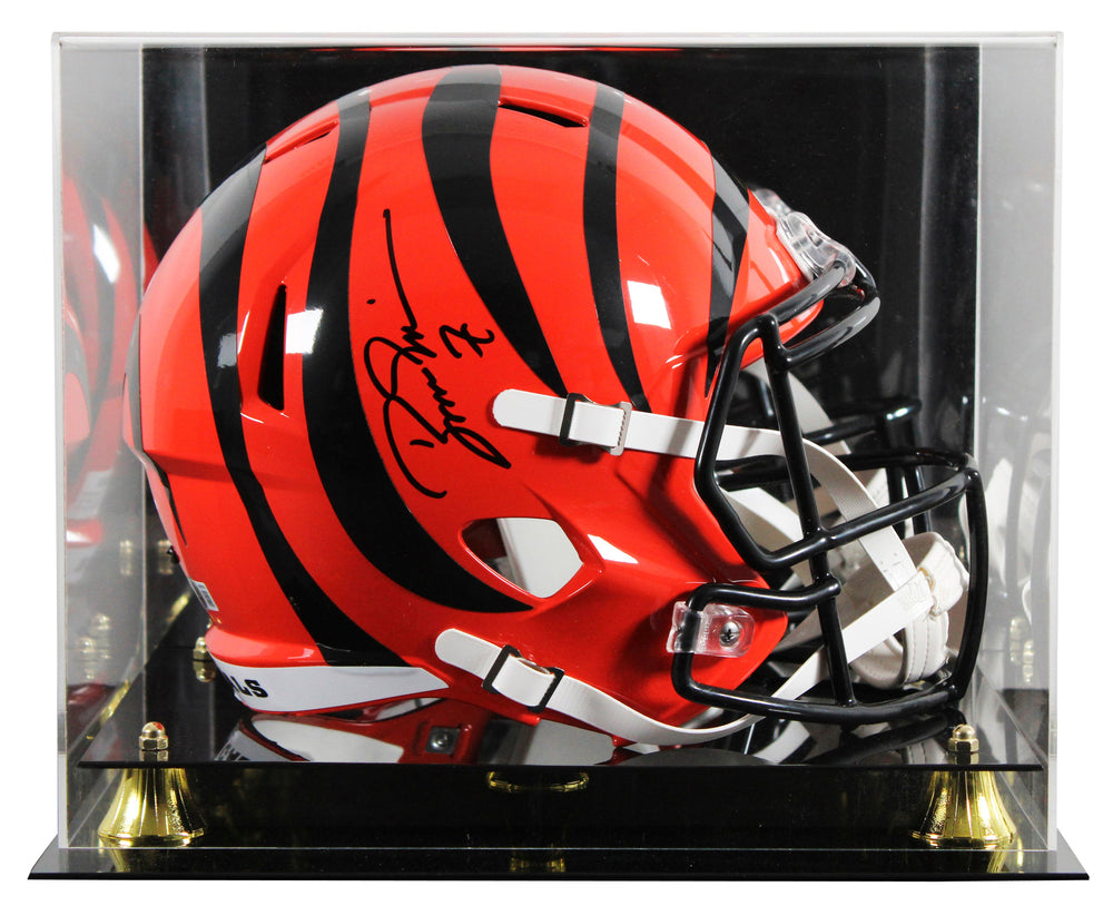 Bengals Boomer Esiason Authentic Signed Full Size Speed Rep Helmet W/ Case BAS