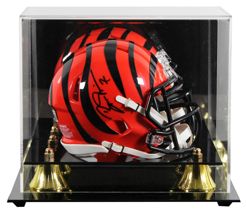 Bengals Boomer Esiason Authentic Signed Speed Mini Helmet W/ Case BAS
