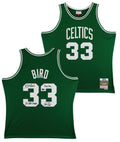 Celtics (3) Bird, Parish & McHale Signed Green M&N Swingman Jersey BAS Witnessed