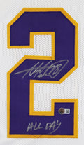 Adrian Peterson "All Day" Authentic Signed White Pro Style Jersey BAS Witnessed