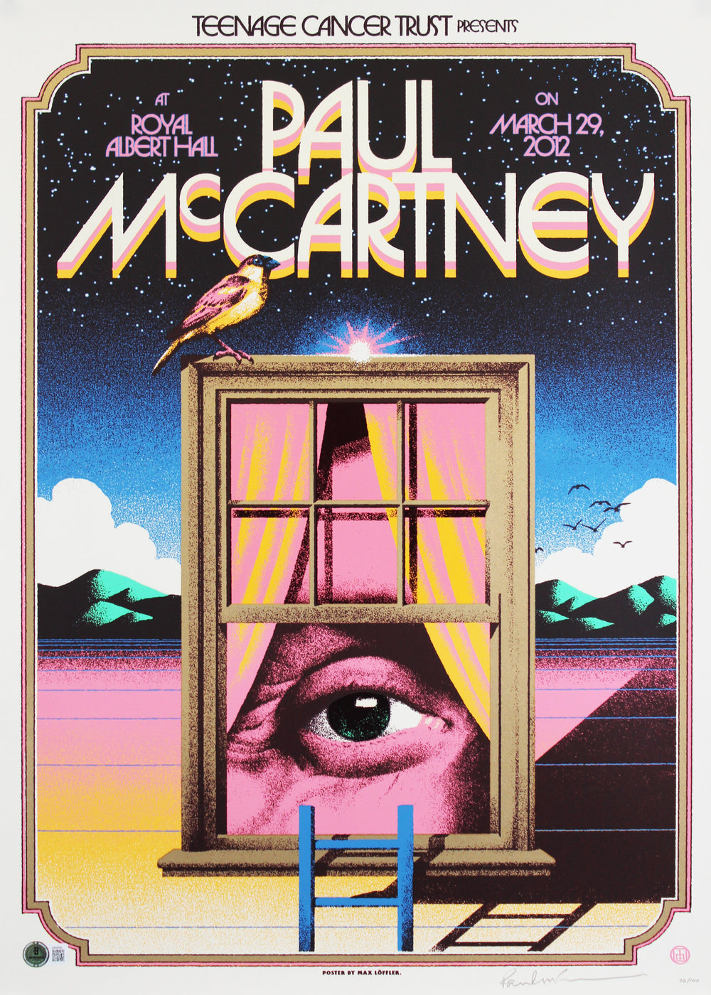Paul McCartney Signed 16.5x23.5 Lithograph Limited Edition #70/100 BAS #AE64540