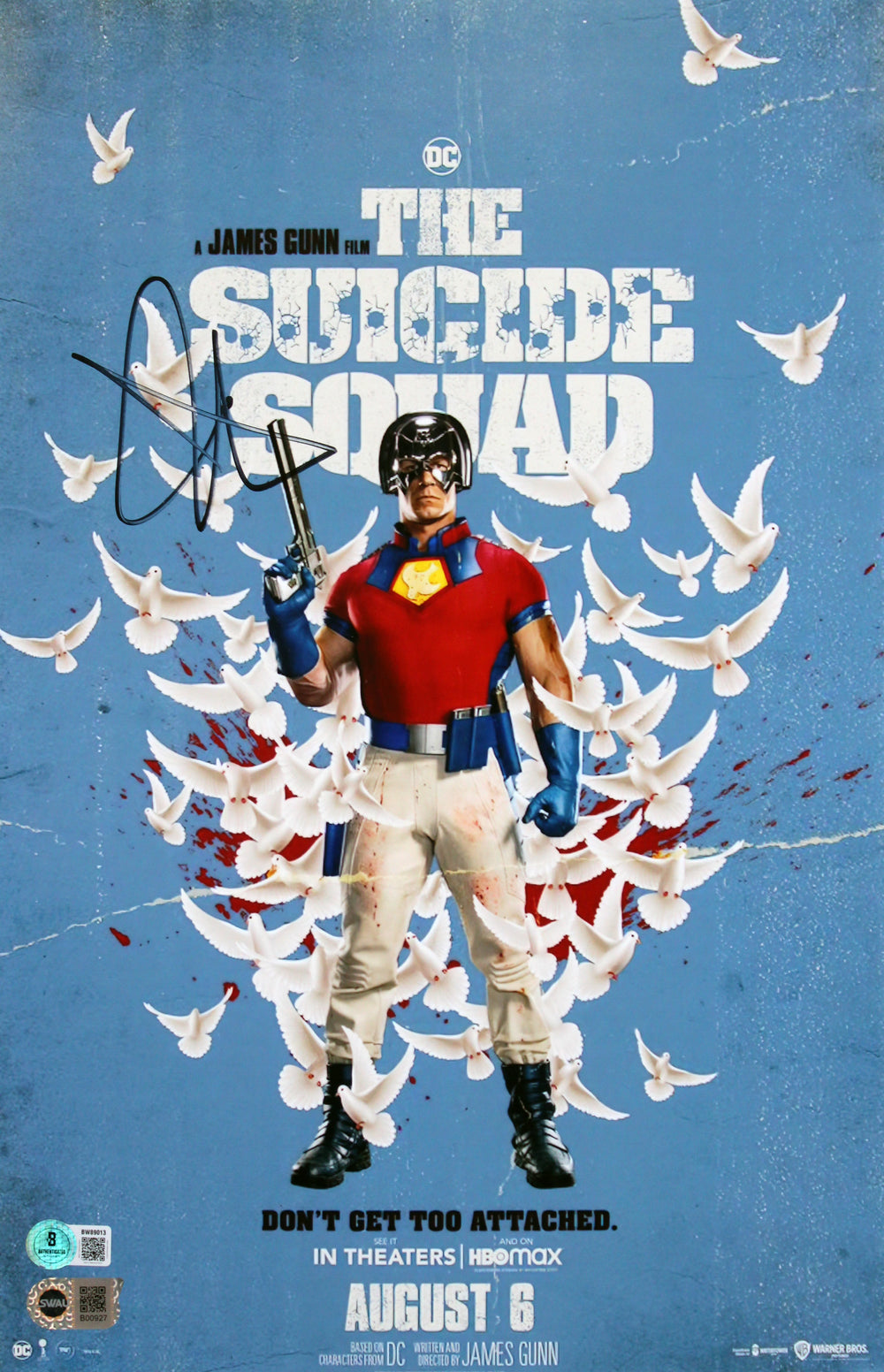 John Cena The Suicide Squad Signed 11x17 Mini Movie Poster Photo BAS #BW89013