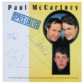 Spies Like Us (3) McCartney, Chase & Aykroyd Signed 45 RPM Album Cover BAS LOA