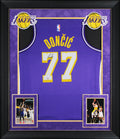 Lakers Luka Doncic Signed Purple Nike Swingman Framed Jersey PSA/DNA #AP94196