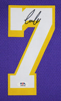 Lakers Luka Doncic Signed Purple Nike Swingman Framed Jersey PSA/DNA #AP94196
