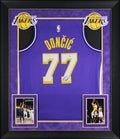 Lakers Luka Doncic Signed Purple Nike Swingman Framed Jersey PSA/DNA #AP94188