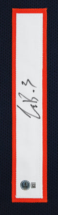 Luther Burden III Authentic Signed Navy Pro Style Framed Jersey BAS Witnessed 2