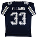 Javonte Williams Authentic Signed Navy Pro Style Jersey Autographed BAS Witness