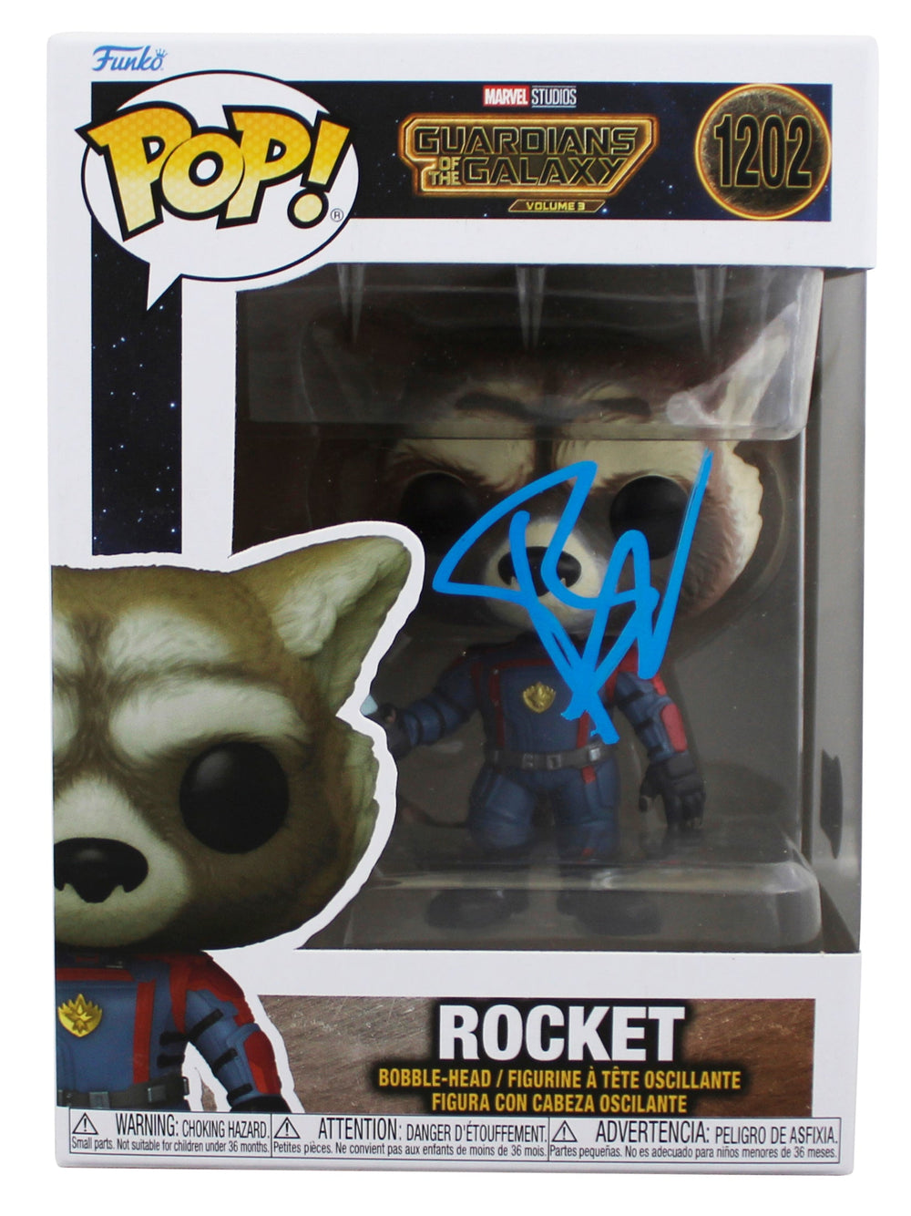 Bradley Cooper Guardians of the Galaxy Signed #1202 Funko Pop Vinyl Figure BAS 2