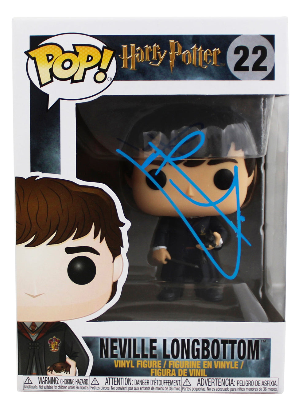 Matthew Lewis Harry Potter Signed Neville Longbottom #22 Funko Pop Figure JSA