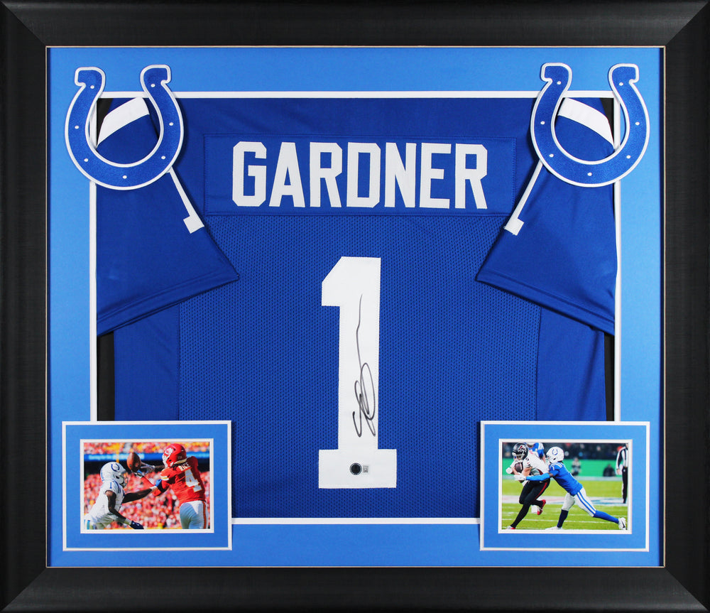Ahmad "Sauce" Gardner Signed Blue Pro Style Framed Jersey BAS Witnessed
