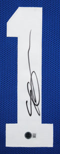 Ahmad "Sauce" Gardner Signed Blue Pro Style Framed Jersey BAS Witnessed