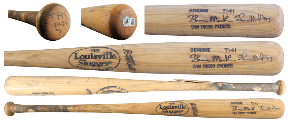 Padres Shane Mack Signed Game Used Louisville Slugger Player Model Bat BAS