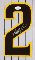 Fernando Tatis Jr. Authentic Signed Grey Pinstripe Pro Style Jersey JSA