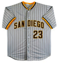 Fernando Tatis Jr. Authentic Signed Grey Pinstripe Pro Style Jersey JSA