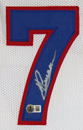 Gheorghe Muresan Authentic Signed White Pro Style Framed Jersey BAS Witnessed