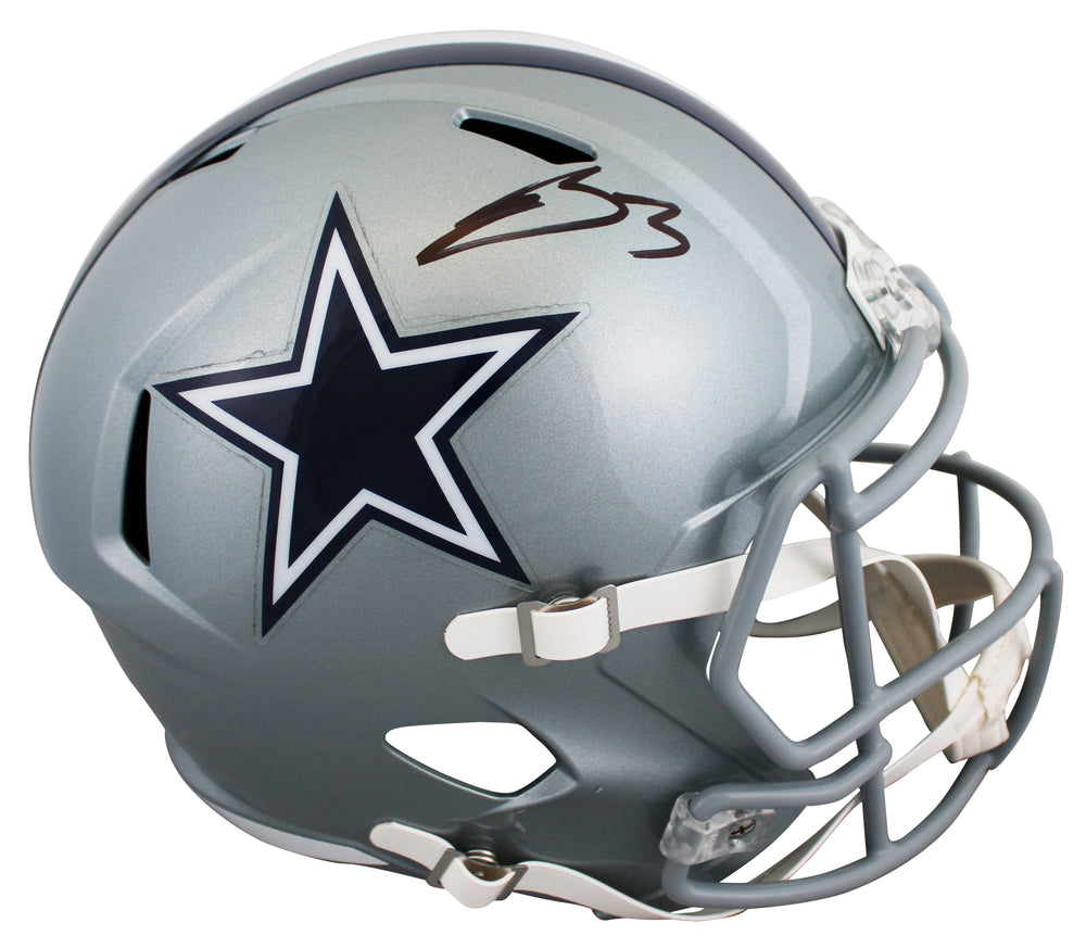 Cowboys George Pickens Authentic Signed Full Size Speed Rep Helmet JSA Witness