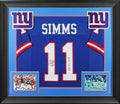 Phil Simms "SB XXI MVP" Signed Blue Pro Style Framed Jersey JSA Witness