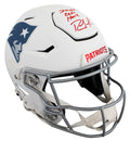 Patriots Randy Moss "SCH" Signed Rivalries Speed Flex Full Size Helmet BAS Wit
