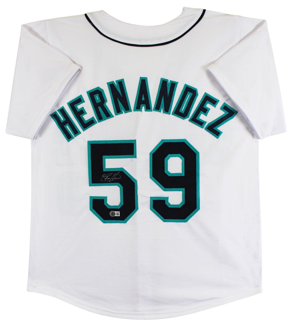 Felix Hernandez Authentic Signed White Pro Style Jersey Autographed BAS