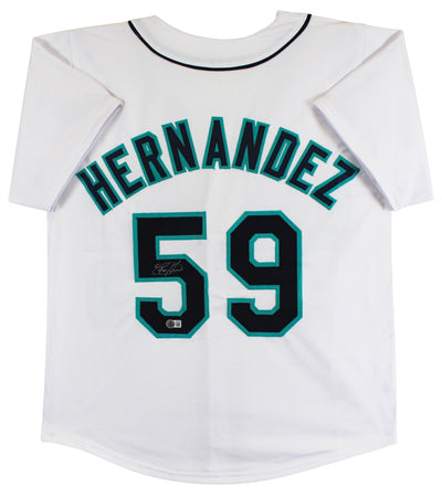 Felix Hernandez Authentic Signed White Pro Style Jersey Autographed BAS