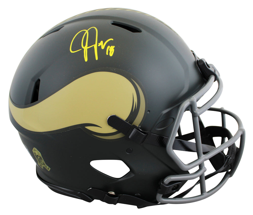 Vikings Justin Jefferson Signed STS IV Full Size Speed Proline Helmet BAS Wit