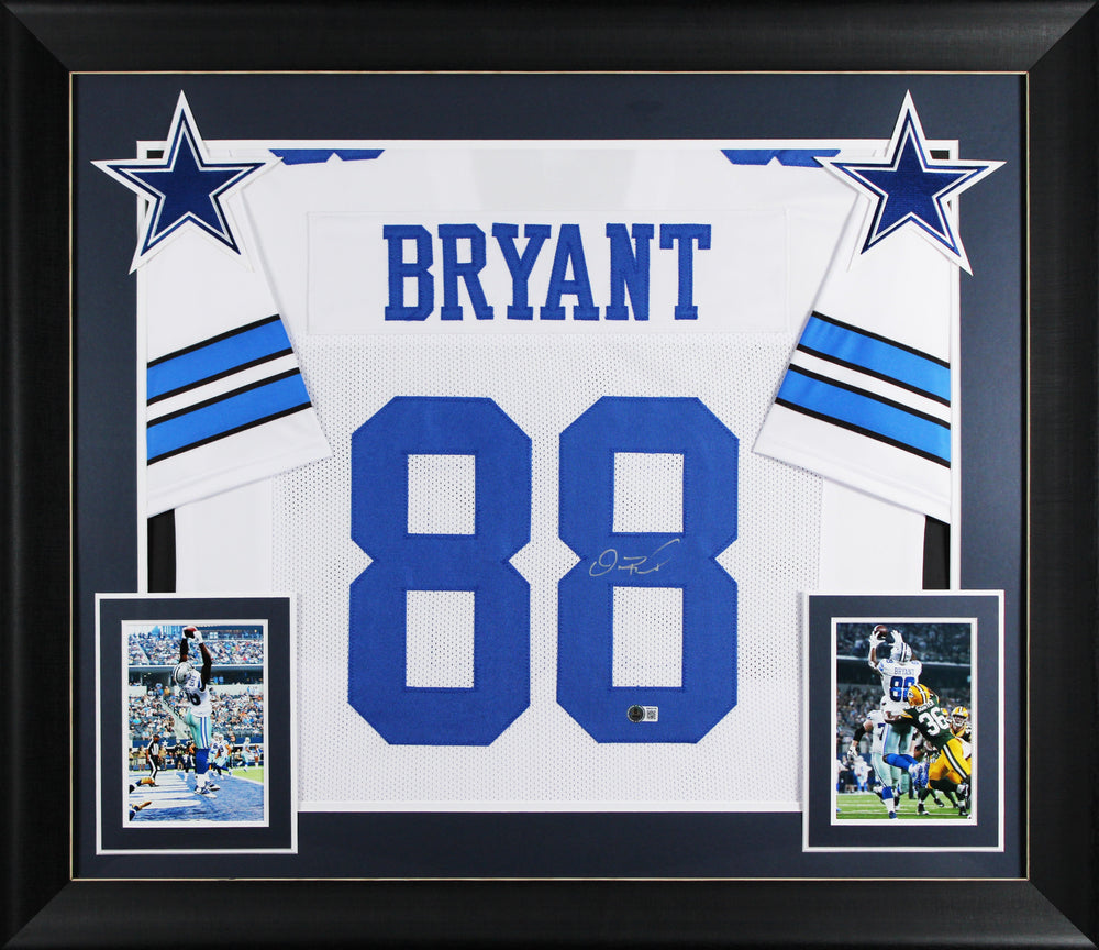 Dez Bryant Authentic Signed White Pro Style Framed Jersey BAS Witnessed