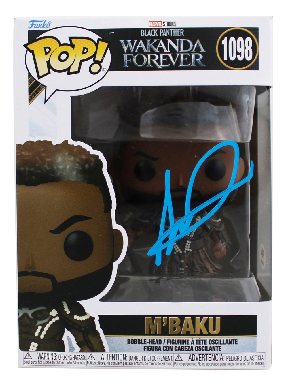 Winston Duke Black Panther Signed M'Baku #1098 Funko Pop Figure PSA/DNA #AO48785