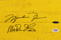Michael Jordan & Magic Johnson Authentic Signed 8x10 Forum Floorboard PSA & UDA