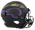 Adrian Peterson "2x Insc" Signed Eclipse Proline F/S Speed Helmet W/ Case BAS W