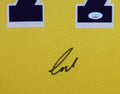 Lakers Luka Doncic Signed Yellow Nike Swingman Framed Jersey JSA #ZZ49680