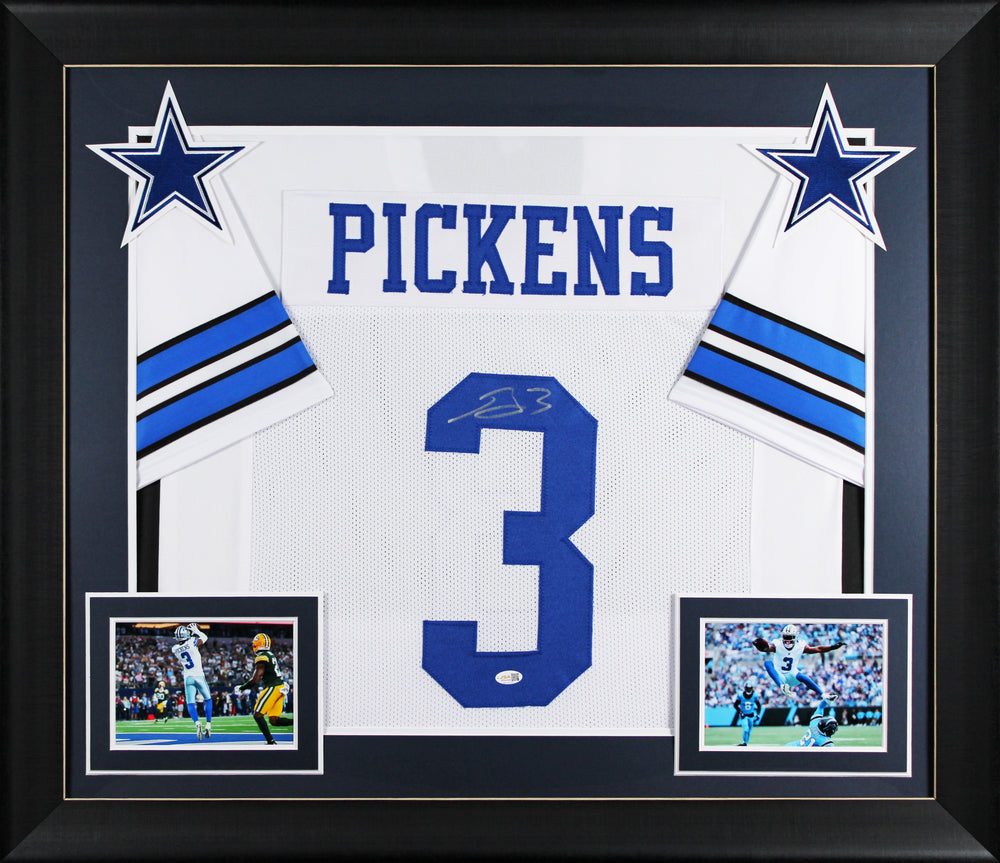 George Pickens Authentic Signed White Pro Style Framed Jersey JSA Witness