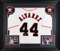 Yordan Alvarez Authentic Signed White Pro Style Framed Jersey BAS Witnessed