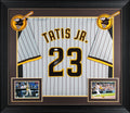 Fernando Tatis Jr. Authentic Signed Grey Pinstripe Pro Style Framed Jersey JSA