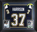 Rodney Harrison Authentic Signed Navy Blue Pro Style Framed Jersey BAS