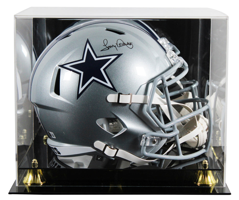 Cowboys Tony Dorsett Signed Full Size Speed Rep Helmet W/ Case BAS Witnessed 3