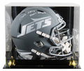 Jets Darrelle Revis "Revis Island" Signed Slate F/S Speed Rep Helmet W/ Case BAS